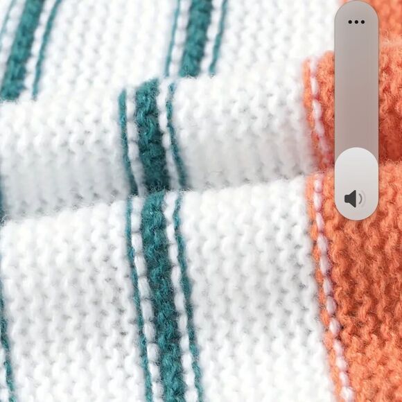 Zara White and Orange Striped Sweater - Picture 5 of 5